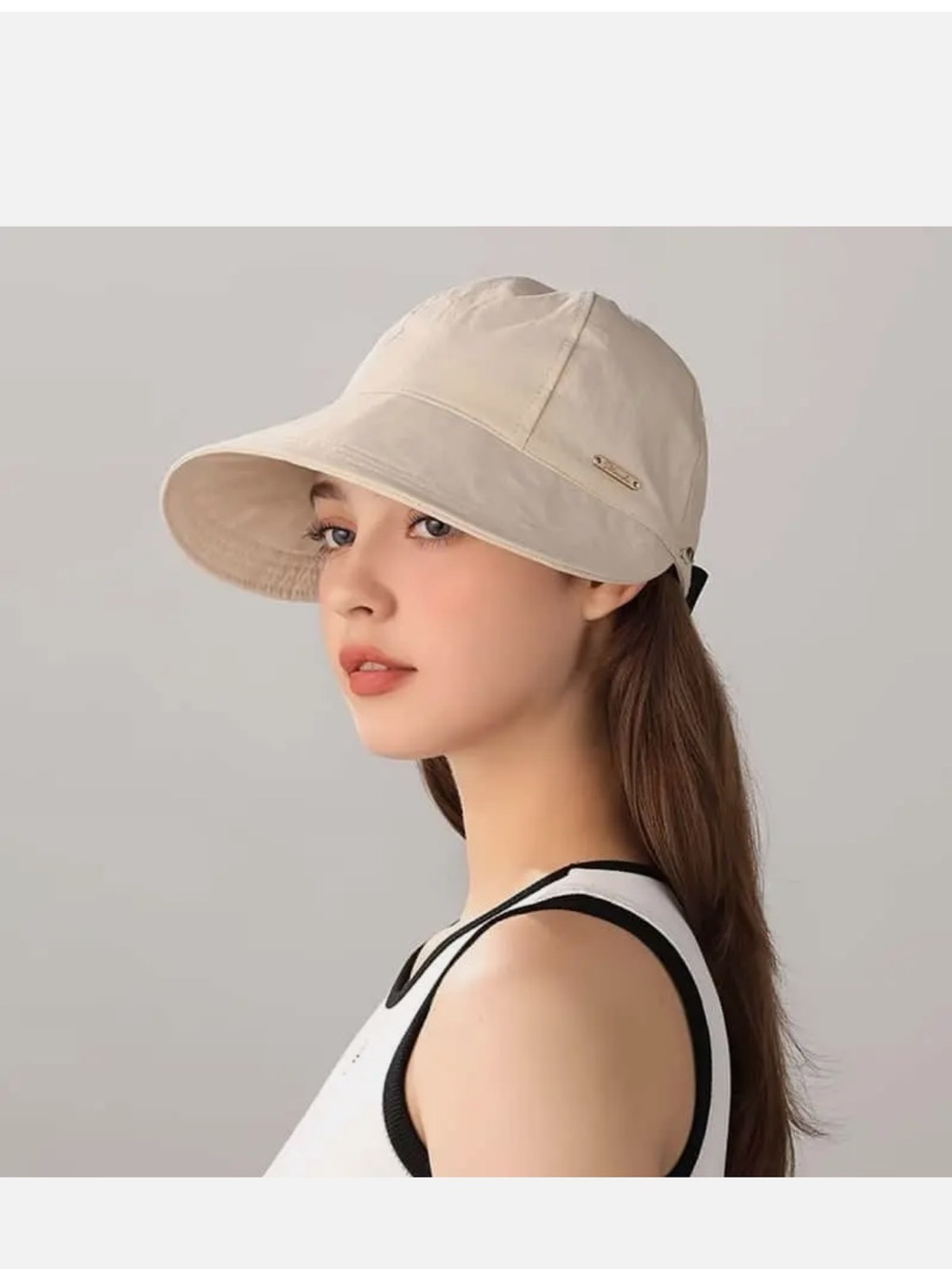 Light Beige Women’s Adjustable Sun Visor Cap